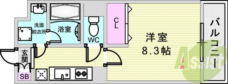1K(27.44平米)オートロック・宅配BOX
