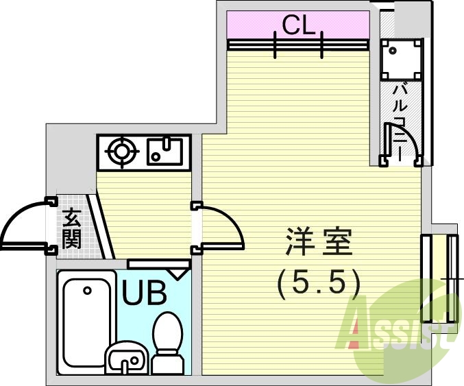1R（１８．23平米）クローゼット・