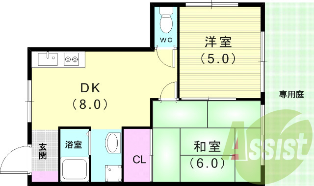 1階の間取り図