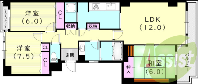 1階の間取り図