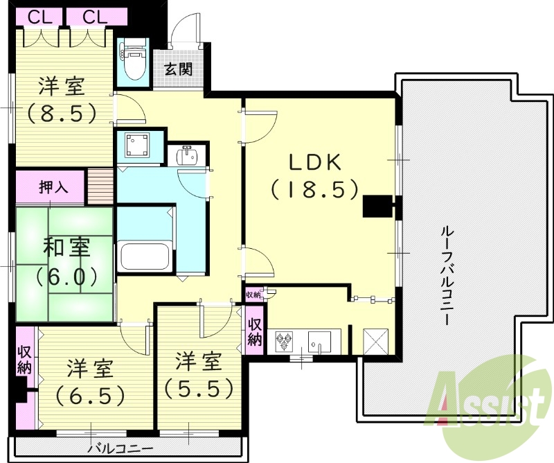 5階の間取り図