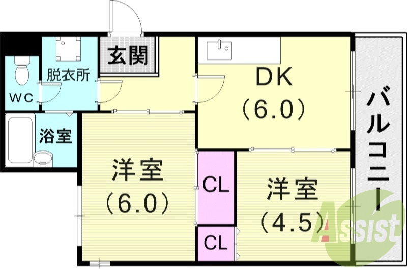 4階の間取り図