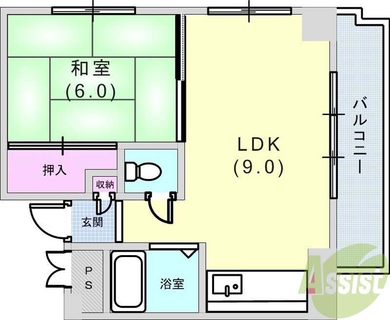 1LDK（３７．５５平米）押し入れ・下駄箱