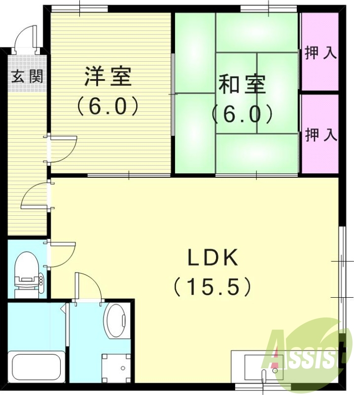 2階の間取り図