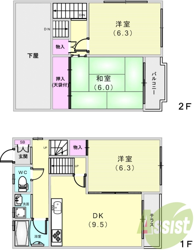 1階の間取り図