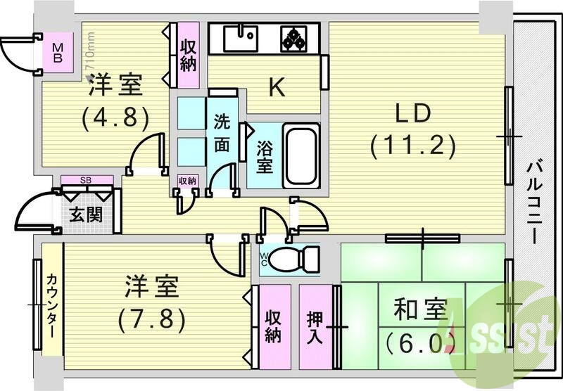 5階の間取り図