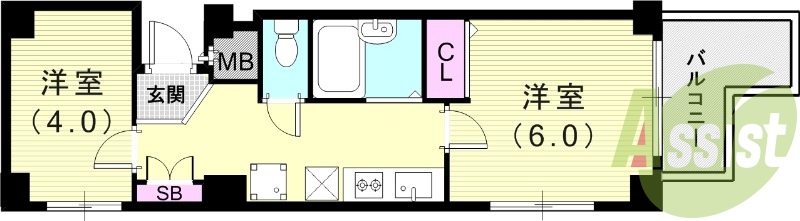 6階の間取り図