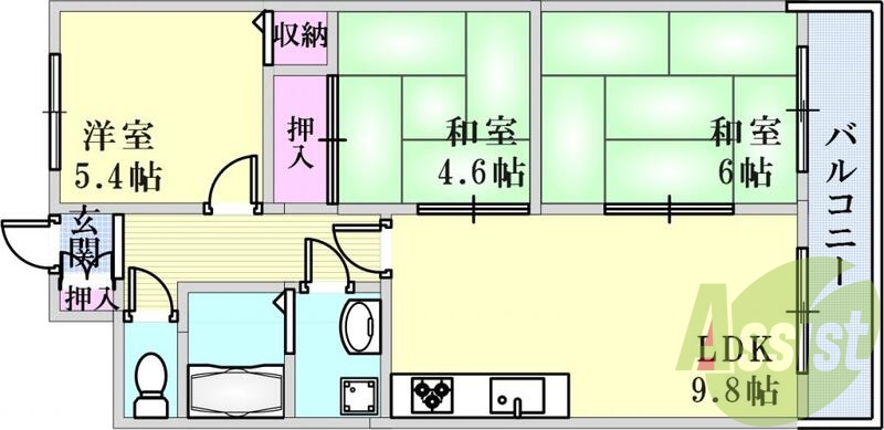 人気の3LDKの物件になります