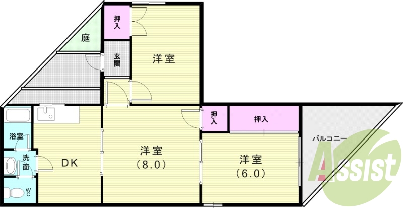 1階の間取り図