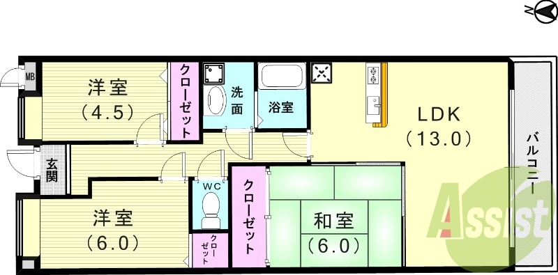 1階の間取り図