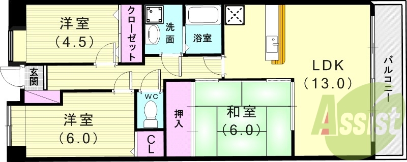 1階の間取り図