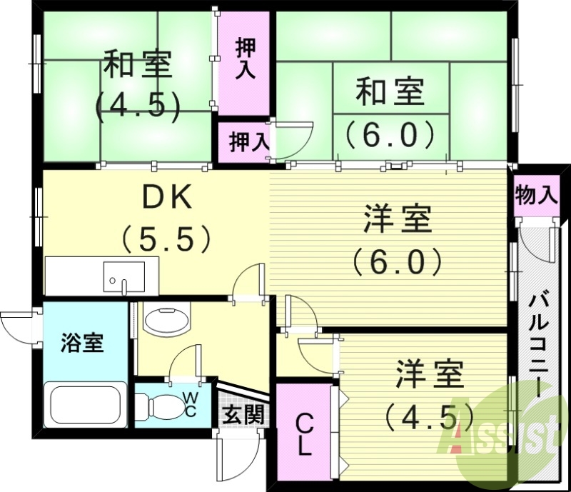 2階の間取り図