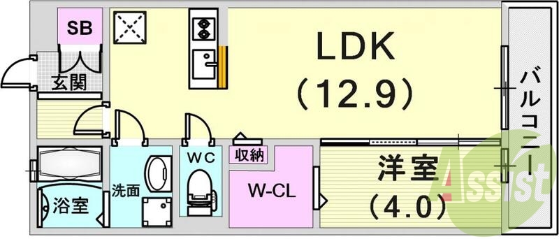 1階の間取り図