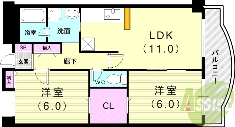 4階の間取り図