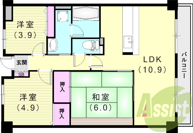 2階の間取り図