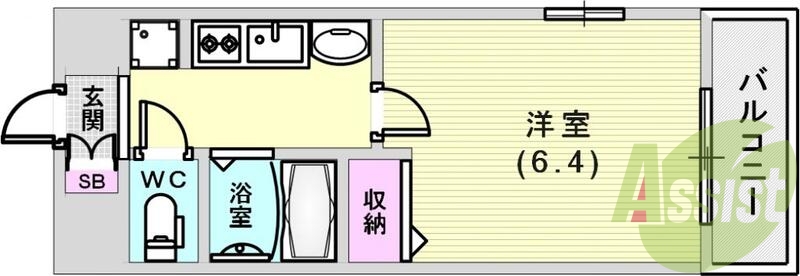 単身さん向けの間取りです。