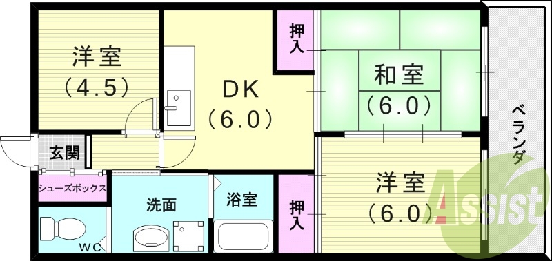 2階の間取り図