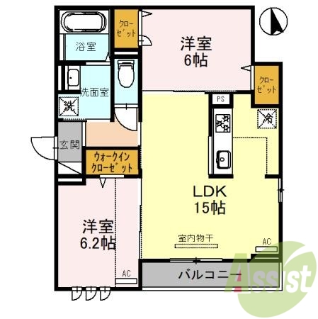 1階の間取り図