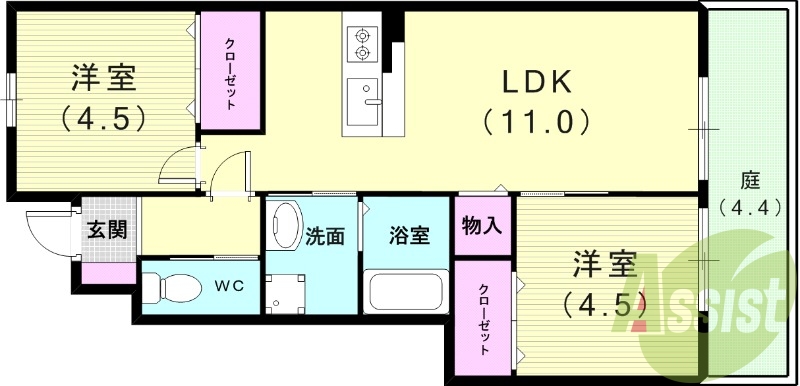 1階の間取り図