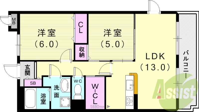 1階の間取り図