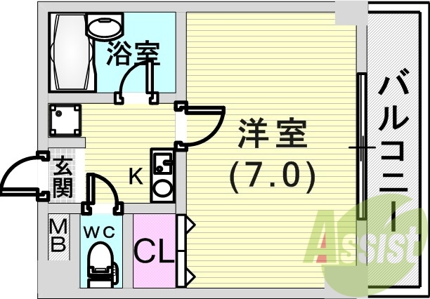 2階の間取り図