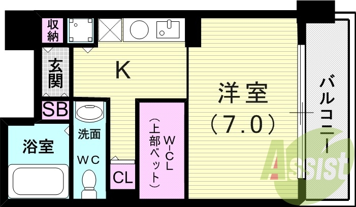 2階の間取り図