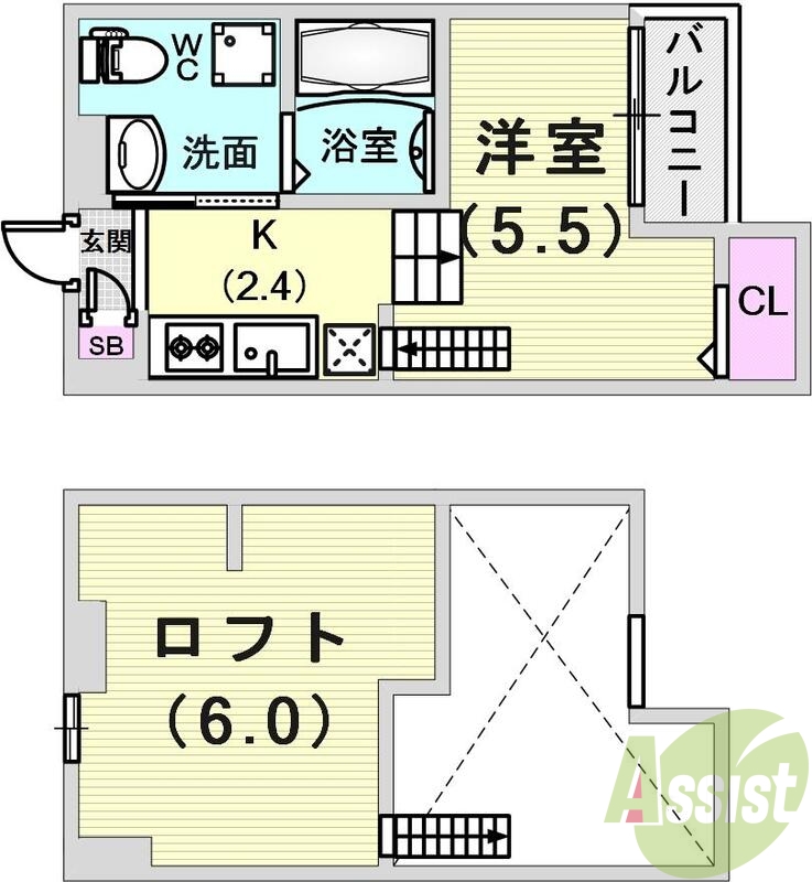1階の間取り図