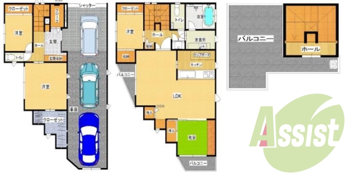 -階の間取り図
