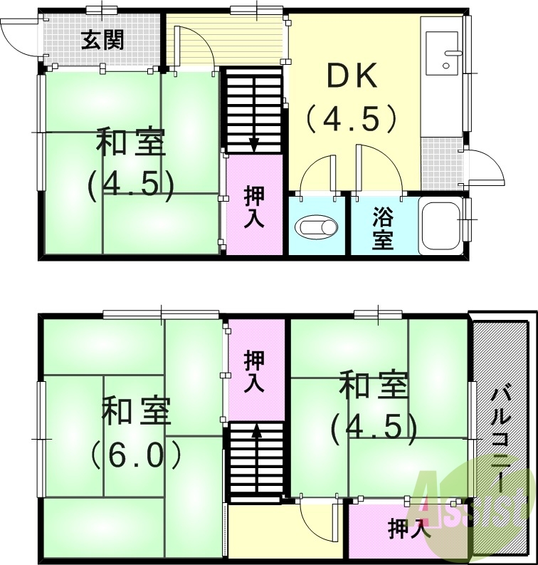 1階の間取り図