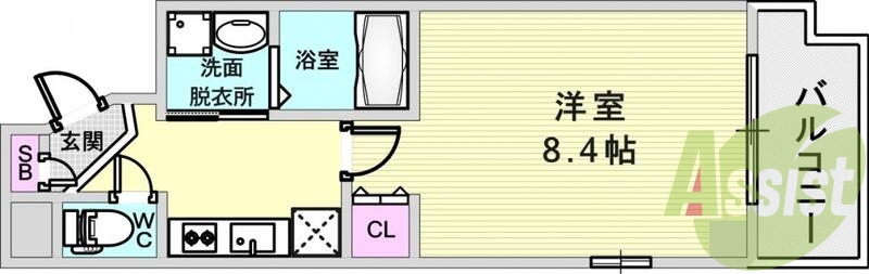1K（29.08平米）システムキッチン・浴室乾燥機・エアコン
