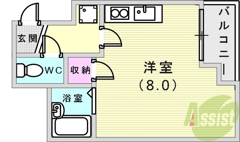 南向きでとっても明るいお部屋です