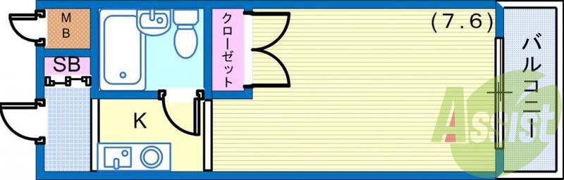 1R（18.2平米）エアコン・フローリング