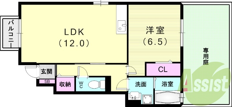 1階の間取り図