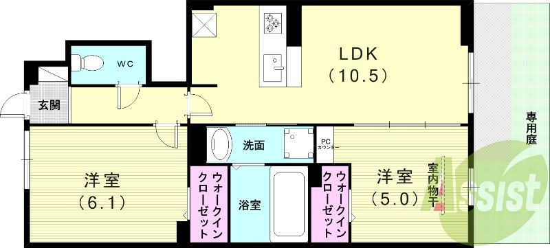 1階の間取り図