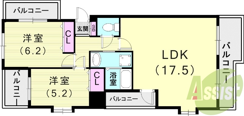 8階の間取り図
