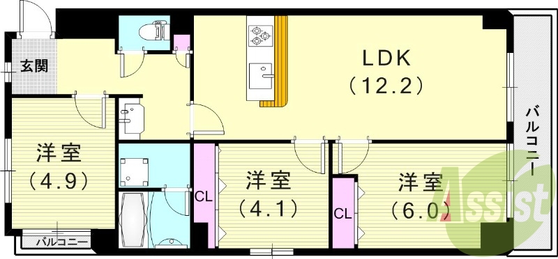 7階の間取り図