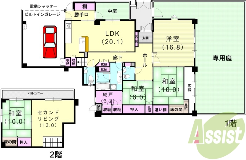1階の間取り図