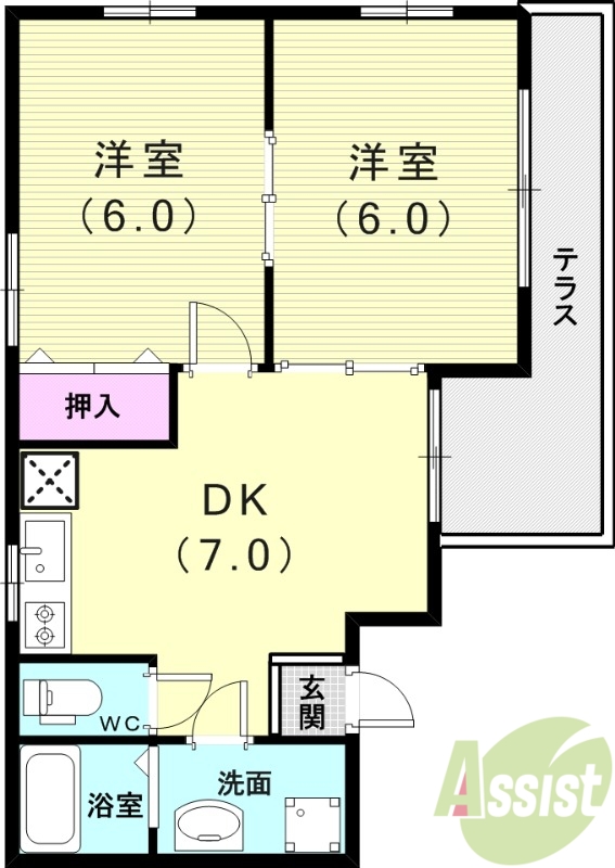 2階の間取り図