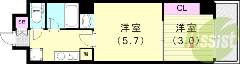 2階の間取り図