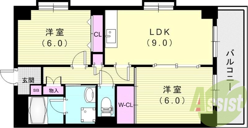 6階の間取り図