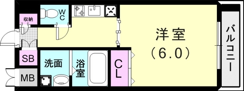 風呂・トイレ別のセパレート広々間取り