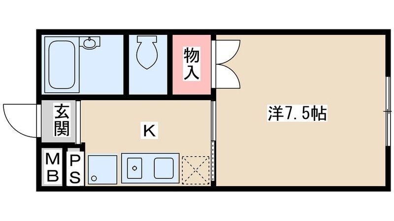 バストイレがセパレート、独立洗面所のある使い易い間取りです
