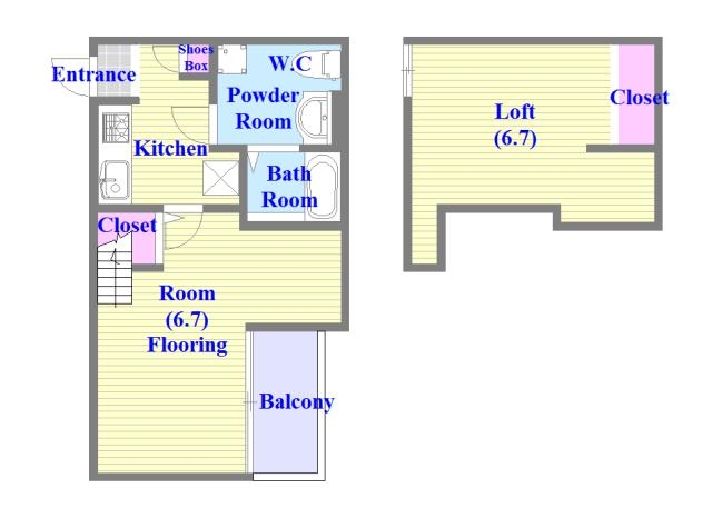 広々ロフト付きの単身者様向けアパートです！