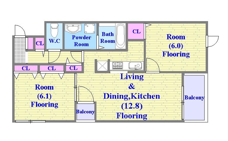 ファミリーさん向けの使いやすい間取りです。
