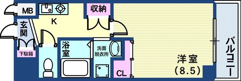 広め1Ｋのお部屋です♪