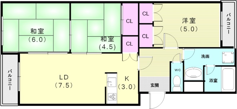 2階の間取り図