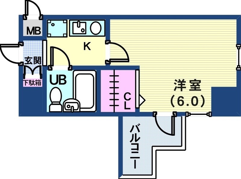 2面採光で角部屋の解放感
