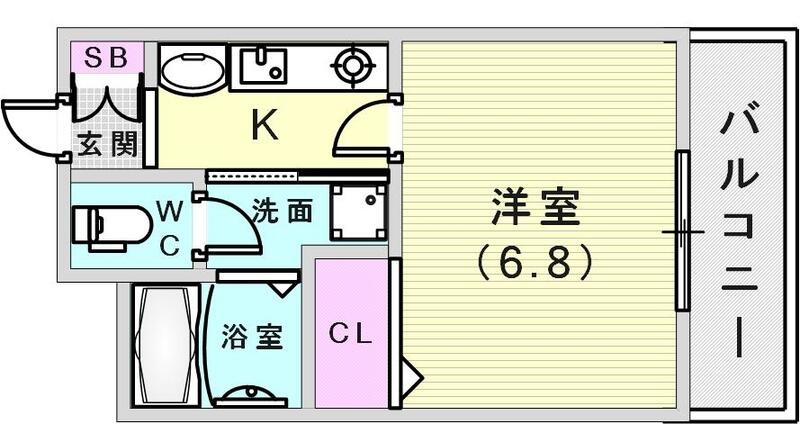 洋室6.8帖実際に見ていただくとそれ以上アルように思いますよ