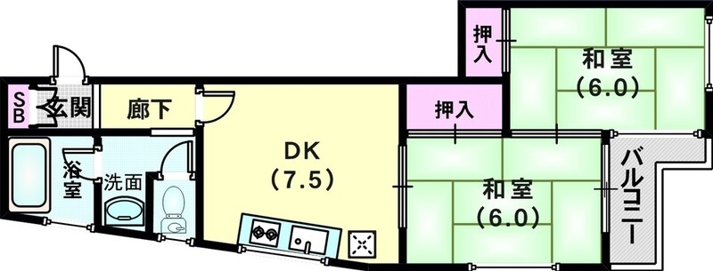 6階の間取り図