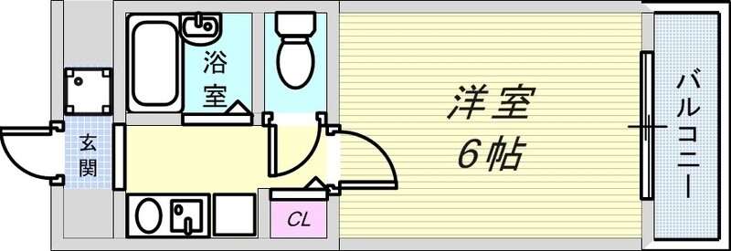 トイレとバスはセパレートの単身用のお部屋です。